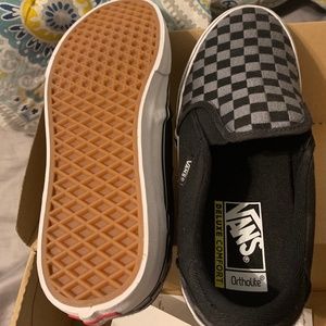 Vans Asher Black Checkerboard Sz 10 Never worn NIB